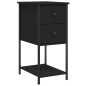 vidaXL Mesita de noche madera de ingeniería negro 32x42x70 cm vidaXL Mesita de noche madera de ingeniería negro 32x42x70 cm