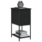 vidaXL Mesita de noche madera de ingeniería negro 32x42x70 cm vidaXL Mesita de noche madera de ingeniería negro 32x42x70 cm