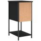 vidaXL Mesita de noche madera de ingeniería negro 32x42x70 cm vidaXL Mesita de noche madera de ingeniería negro 32x42x70 cm