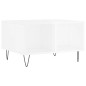 vidaXL Mesa de centro madera contrachapada blanco brillo 60x50x36,5 cm vidaXL Mesa de centro madera contrachapada blanco brillo 60x50x36,5 cm