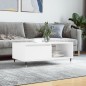 vidaXL Mesa de centro madera contrachapada blanco 90x50x36,5 cm vidaXL Mesa de centro madera contrachapada blanco 90x50x36,5 cm