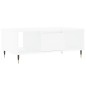 vidaXL Mesa de centro madera contrachapada blanco 90x50x36,5 cm