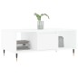vidaXL Mesa de centro madera contrachapada blanco 90x50x36,5 cm