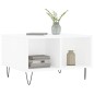 vidaXL Mesa de centro madera contrachapada blanco 60x50x36,5 cm