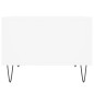 vidaXL Mesa de centro madera contrachapada blanco 60x50x36,5 cm