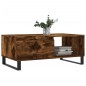 vidaXL Mesa de centro madera contrachapada roble ahumado 90x50x36,5 cm vidaXL Mesa de centro madera contrachapada roble ahumado 90x50x36,5 cm