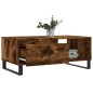 vidaXL Mesa de centro madera contrachapada roble ahumado 90x50x36,5 cm vidaXL Mesa de centro madera contrachapada roble ahumado 90x50x36,5 cm