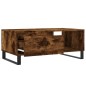 vidaXL Mesa de centro madera contrachapada roble ahumado 90x50x36,5 cm vidaXL Mesa de centro madera contrachapada roble ahumado 90x50x36,5 cm