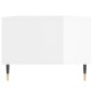 vidaXL Mesa de centro madera contrachapada blanco brillo 90x50x36,5 cm