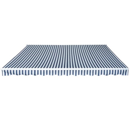 vidaXL Toldo plegable de operación manual 450 cm azul y blanco