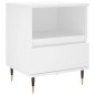 vidaXL Mesita de noche madera contrachapada blanco 40x35x50 cm vidaXL Mesita de noche madera contrachapada blanco 40x35x50 cm