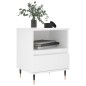 vidaXL Mesita de noche madera contrachapada blanco 40x35x50 cm vidaXL Mesita de noche madera contrachapada blanco 40x35x50 cm