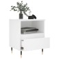 vidaXL Mesita de noche madera contrachapada blanco 40x35x50 cm vidaXL Mesita de noche madera contrachapada blanco 40x35x50 cm