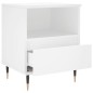 vidaXL Mesita de noche madera contrachapada blanco 40x35x50 cm vidaXL Mesita de noche madera contrachapada blanco 40x35x50 cm