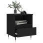 vidaXL Mesita de noche madera contrachapada negro 40x35x50 cm vidaXL Mesita de noche madera contrachapada negro 40x35x50 cm