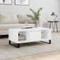 vidaXL Mesa de centro madera contrachapada blanco 90x50x36,5 cm vidaXL Mesa de centro madera contrachapada blanco 90x50x36,5 cm