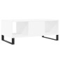 vidaXL Mesa de centro madera contrachapada blanco 90x50x36,5 cm vidaXL Mesa de centro madera contrachapada blanco 90x50x36,5 cm