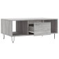 vidaXL Mesa de centro madera contrachapada gris Sonoma 90x50x36,5 cm vidaXL Mesa de centro madera contrachapada gris Sonoma 90x50x36,5 cm