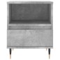vidaXL Mesita de noche madera de ingeniería gris hormigón 40x35x50 cm