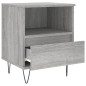 vidaXL Mesita de noche 2 uds madera ingeniería gris Sonoma 40x35x50 cm
