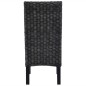 vidaXL Sillas de comedor 4 unidades ratán Kubu y madera mango negro  