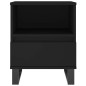 vidaXL Mesita de noche madera contrachapada negro 40x35x50 cm