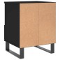 vidaXL Mesita de noche madera contrachapada negro 40x35x50 cm