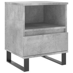 vidaXL Mesita de noche madera de ingeniería gris hormigón 40x35x50 cm