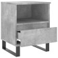 vidaXL Mesita de noche madera de ingeniería gris hormigón 40x35x50 cm vidaXL Mesita de noche madera de ingeniería gris hormigón 40x35x50 cm