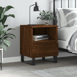 vidaXL Mesita de noche madera de ingeniería marrón roble 40x35x50 cm