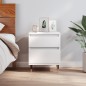 vidaXL Mesita de noche madera contrachapada blanco 40x35x50 cm vidaXL Mesita de noche madera contrachapada blanco 40x35x50 cm