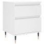 vidaXL Mesita de noche madera contrachapada blanco 40x35x50 cm vidaXL Mesita de noche madera contrachapada blanco 40x35x50 cm