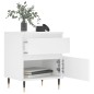 vidaXL Mesita de noche madera contrachapada blanco 40x35x50 cm vidaXL Mesita de noche madera contrachapada blanco 40x35x50 cm
