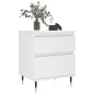 vidaXL Mesita de noche madera contrachapada blanco 40x35x50 cm vidaXL Mesita de noche madera contrachapada blanco 40x35x50 cm