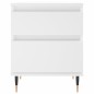 vidaXL Mesita de noche madera contrachapada blanco 40x35x50 cm vidaXL Mesita de noche madera contrachapada blanco 40x35x50 cm