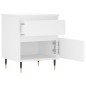vidaXL Mesita de noche madera contrachapada blanco 40x35x50 cm vidaXL Mesita de noche madera contrachapada blanco 40x35x50 cm