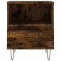 vidaXL Mesitas noche 2 uds madera ingeniería roble ahumado 40x35x50 cm