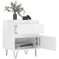 vidaXL Mesitas noche 2 uds madera ingeniería blanco brillo 40x35x50 cm vidaXL Mesitas noche 2 uds madera ingeniería blanco brillo 40x35x50 cm