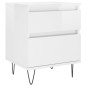 vidaXL Mesitas noche 2 uds madera ingeniería blanco brillo 40x35x50 cm vidaXL Mesitas noche 2 uds madera ingeniería blanco brillo 40x35x50 cm