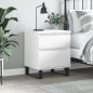 vidaXL Mesita de noche madera contrachapada blanco 40x35x50 cm vidaXL Mesita de noche madera contrachapada blanco 40x35x50 cm