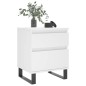 vidaXL Mesita de noche madera contrachapada blanco 40x35x50 cm vidaXL Mesita de noche madera contrachapada blanco 40x35x50 cm