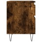 vidaXL Mesita de noche madera de ingeniería roble ahumado 40x35x50 cm vidaXL Mesita de noche madera de ingeniería roble ahumado 40x35x50 cm