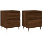 vidaXL Mesitas noche 2 uds madera ingeniería marrón roble 40x35x50 cm vidaXL Mesitas noche 2 uds madera ingeniería marrón roble 40x35x50 cm