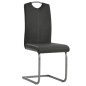 vidaXL Sillas de comedor voladizas 6 unidades cuero sintético gris vidaXL Sillas de comedor voladizas 6 unidades cuero sintético gris