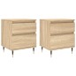vidaXL Mesitas noche 2 uds madera ingeniería roble Sonoma 40x35x50 cm vidaXL Mesitas noche 2 uds madera ingeniería roble Sonoma 40x35x50 cm