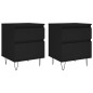 vidaXL Mesitas de noche 2 uds madera de ingeniería negro 40x35x50 cm vidaXL Mesitas de noche 2 uds madera de ingeniería negro 40x35x50 cm