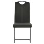 vidaXL Sillas de comedor voladizas 6 unidades cuero sintético gris vidaXL Sillas de comedor voladizas 6 unidades cuero sintético gris