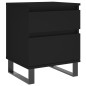 vidaXL Mesita de noche madera contrachapada negro 40x35x50 cm
