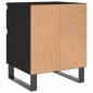 vidaXL Mesita de noche madera contrachapada negro 40x35x50 cm