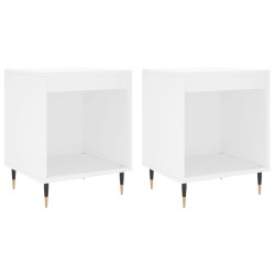 vidaXL Mesitas de noche 2 uds madera de ingeniería blanco 40x35x50 cm